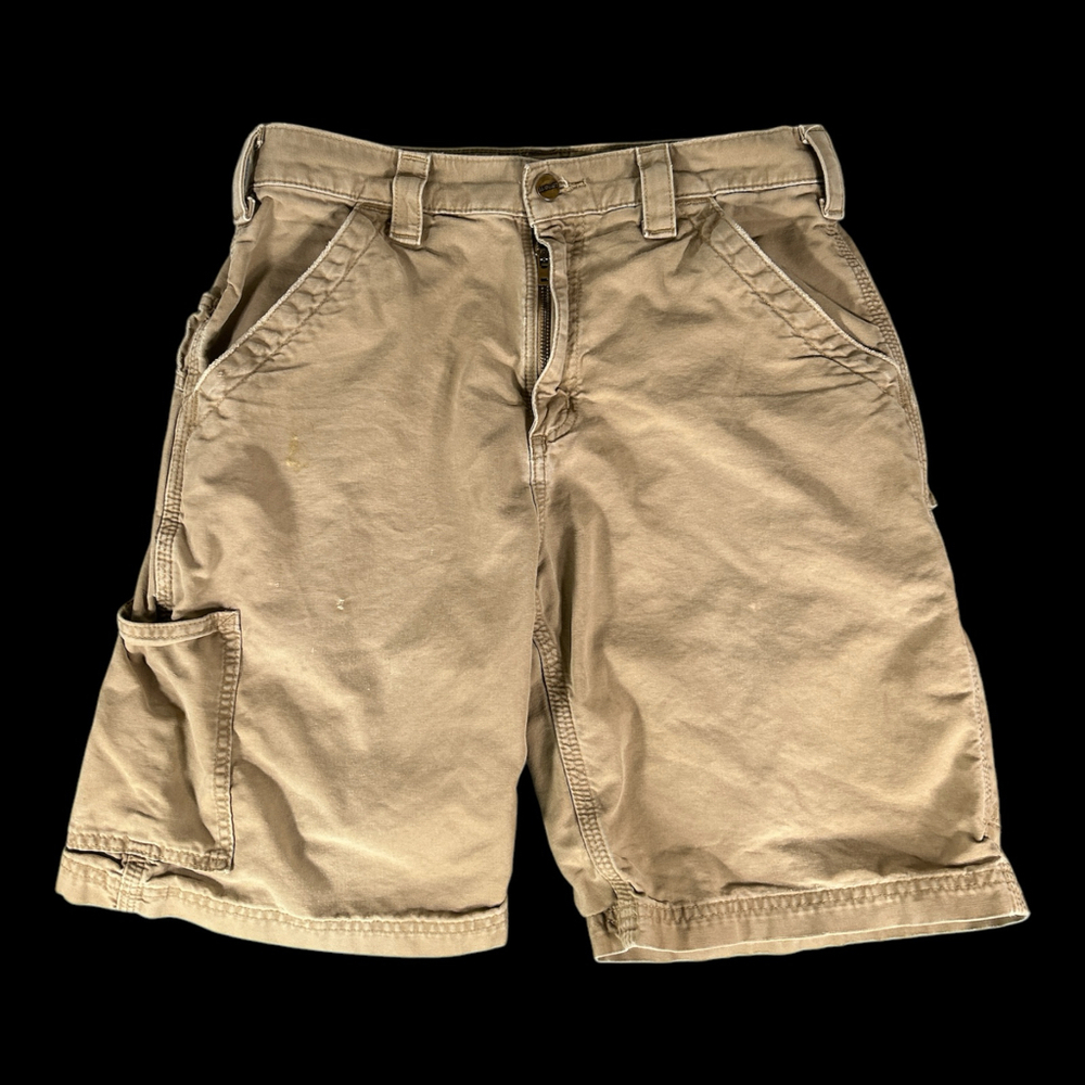 Carhartt Tan Shorts Original Fit Sz 32 Distressed - Picture 1 of 5